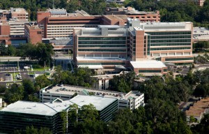 Aerials of the University of Florida Health Science Center shot from the ShandsCair helicopter. UF Health Shands Cancer Hospital, UF Health Shands Children’s Hospital and UF Health Shands Hospital.